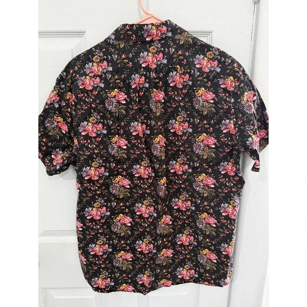 J.CREW Men's Floral Short Sleeve Button Up Slim Size Large
